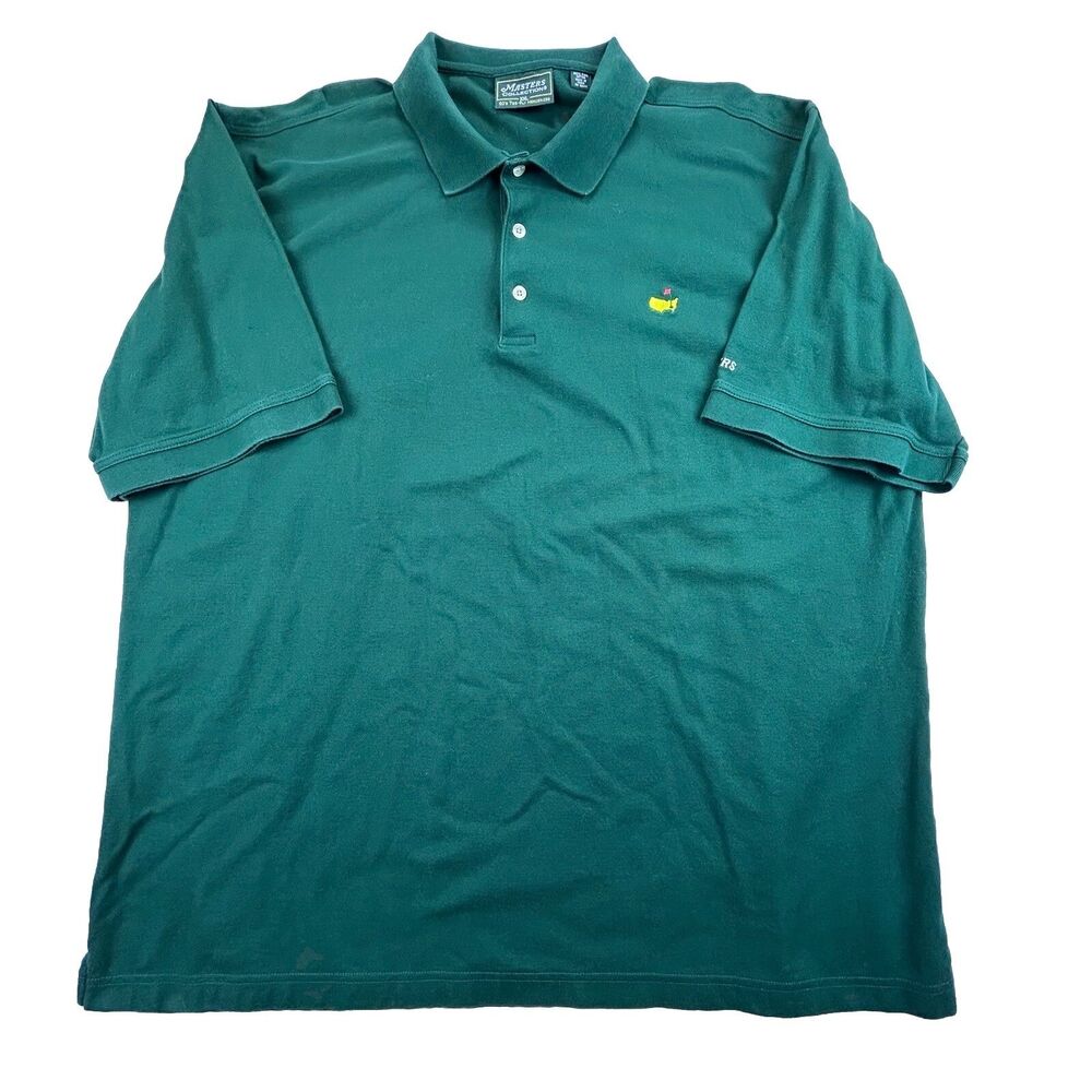 Vintage Masters Golf Polo Shirt Mens 2XL Green 60’s Two-ply Mercerized